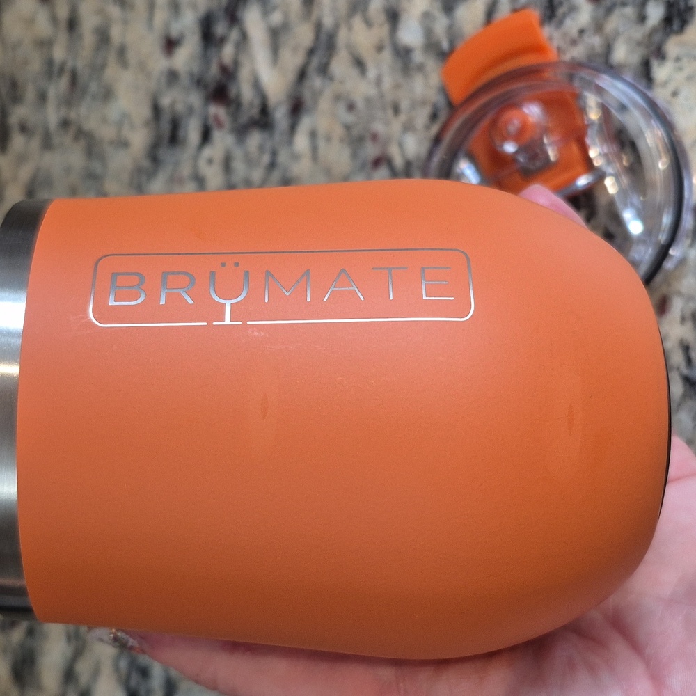Brumate Uncork'd Insulated Wine Tumbler In Matte Clay - Picture 8 of 9